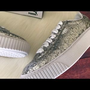 puma basket platform glitter puma basket platform glitter